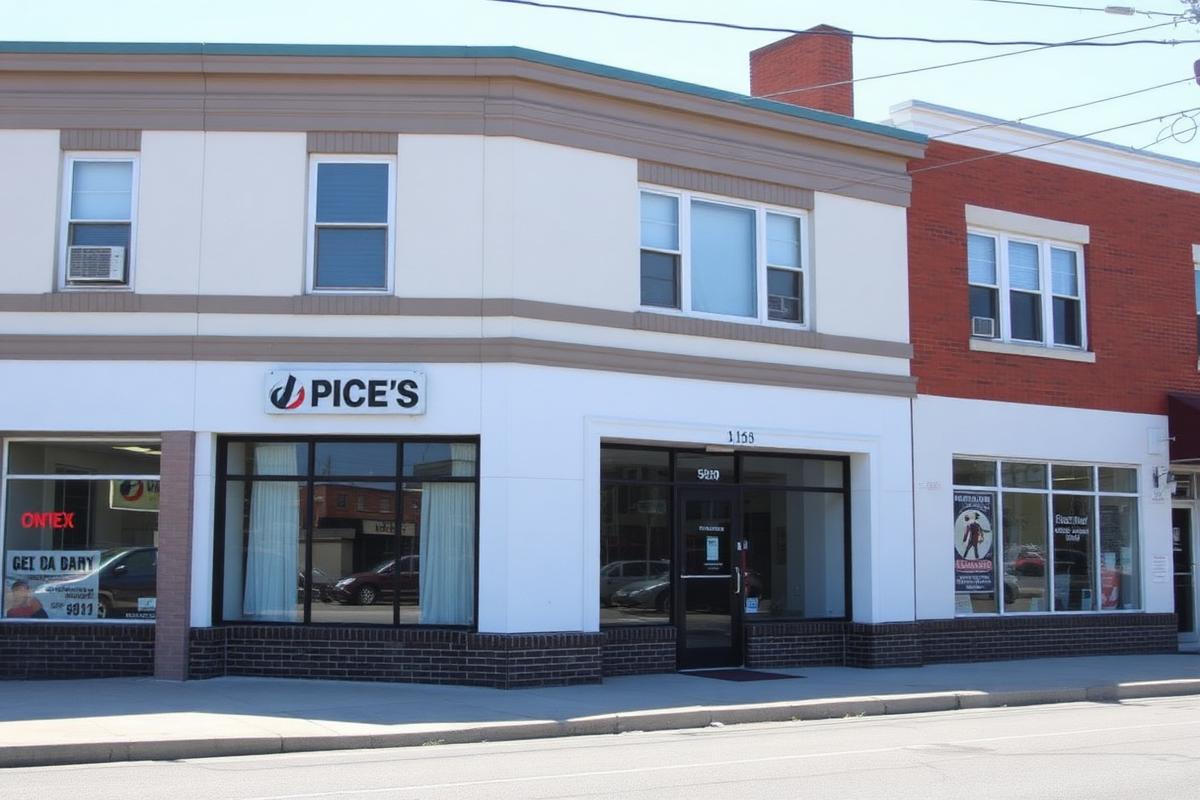 Small commercial storefront on a New Jersey main street
